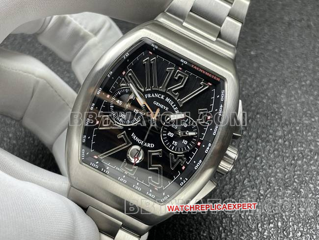 collectible watch ABF factory Frank Muller V45black dial steel braceletfront live photo