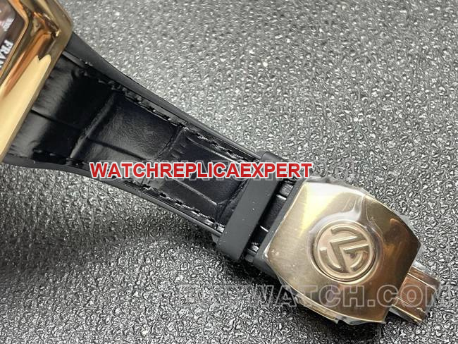 1:1replica watch Frank Muller ABF factory V45black dial gold case leather braceletbraceletlive photos
