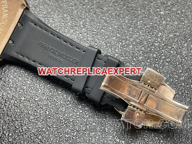 watch Frank Muller ABF factory V45black dial gold case leather braceletclasplive photos
