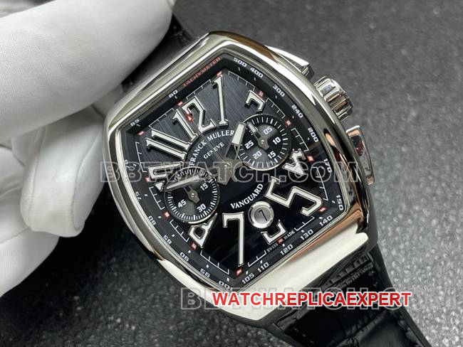 collectible watch Franck Muller ABF factory V45black dial leather braceletfront live photo