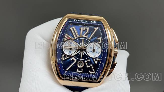 ABF factory top-tier watch Frank Muller V45 blue dial gold case leather braceletfront live photo