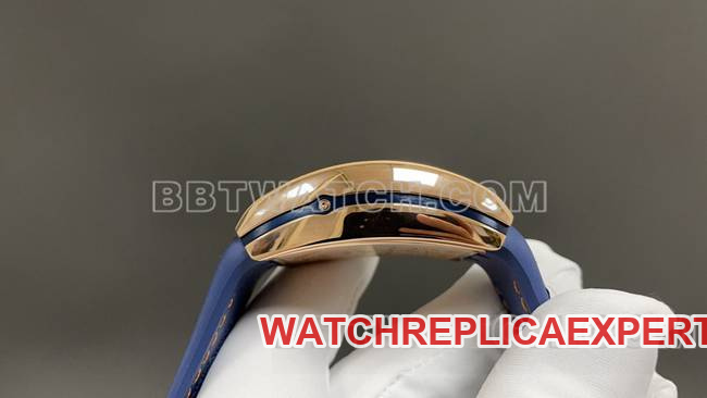 ABF factory top-tier watch Frank Muller V45 blue dial gold case leather braceletside live photo