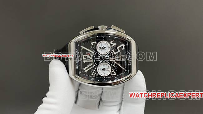 ABF factory 1:1replica watch Frank Muller V45black dial leather braceletfront live photo