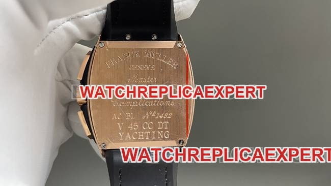 ABF factory Frank Muller top-tier watch V45black dial gold diamond case leather braceletcaseback live photo