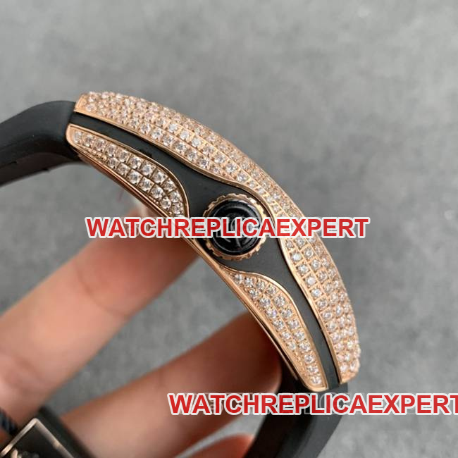 ABF factory Frank Muller collectible watch V45 diamond plate gold diamond case leather braceletside live photo