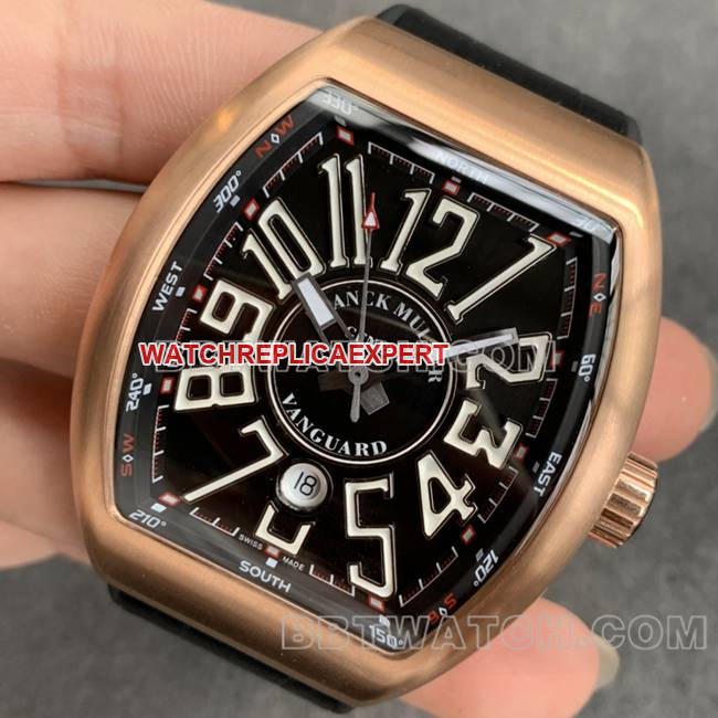 Frank Muller ABF factory top-tier watch V45black dial gold case leather braceletfront live photo