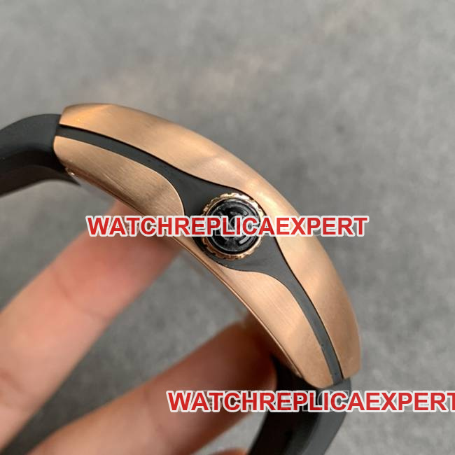 Frank Muller ABF factory top-tier watch V45black dial gold case leather braceletside live photo