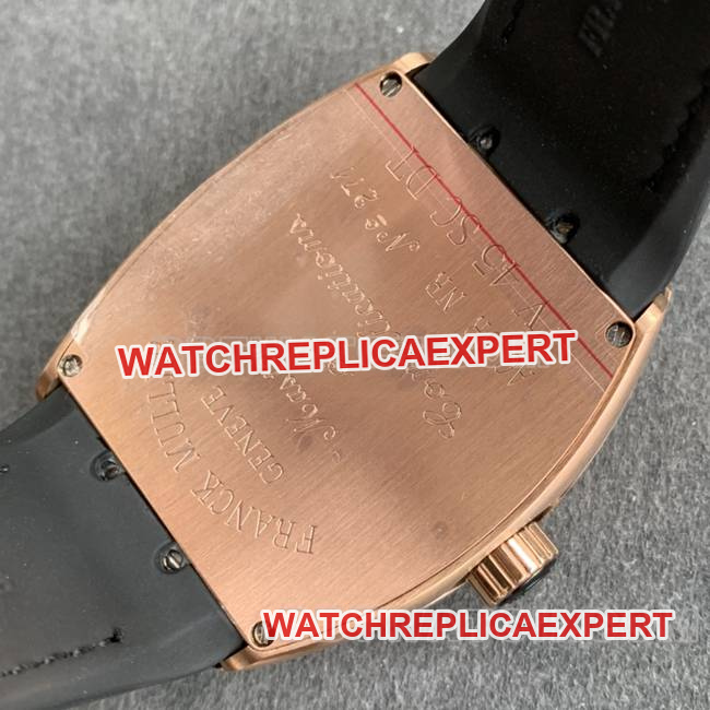 Frank Muller ABF factory top-tier watch V45black dial gold case leather braceletcaseback live photo