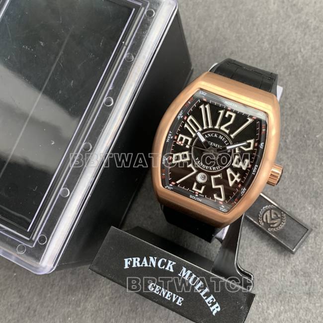 Frank Muller ABF factory top-tier watch V45black dial gold case leather braceletfront live photo