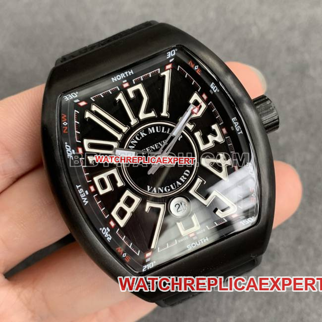 Frank Muller ABF factory collectible watch V45black dial black shell leather braceletfront live photo