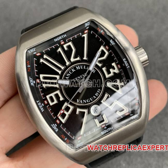 Franck Muller ABF factory 1:1replica watch V45black dial leather braceletfront live photo