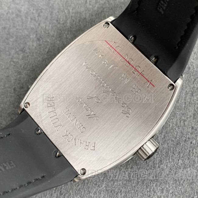 Frank Muller ABF factory 1:1replica watch V45black dial leather braceletcaseback live photo