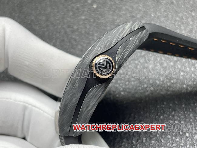 Franck Muller ABF factory watch V45black dial black shell leather braceletside live photo