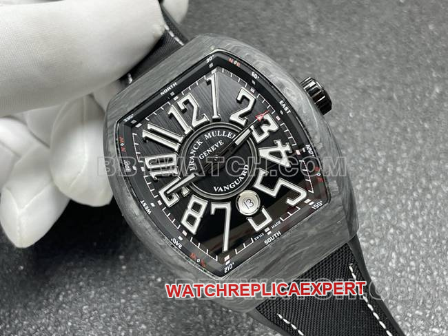 Frank Muller ABF factory collectible watch V45black dial black shell leather braceletfront live photo