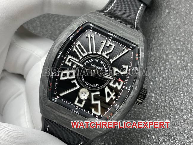 Frank Muller ABF factory collectible watch V45black dial black shell leather braceletfront live photo