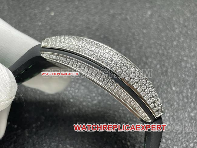 Frank Muller optimal watch ABF factory V45 diamond disc diamond case green leather braceletside live photo