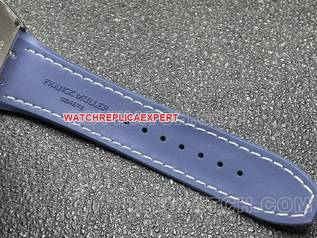 Frank Muller Watch ABF Factory V45 Diamond Disc Diamond Case Blue Leather Braceletbraceletlive photos