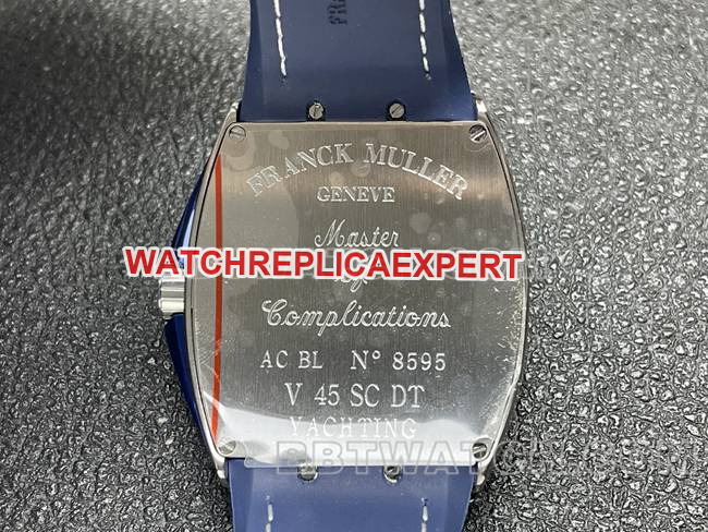 Frank Muller watch ABF factory V45 diamond disc diamond case blue leather braceletcaseback live photo