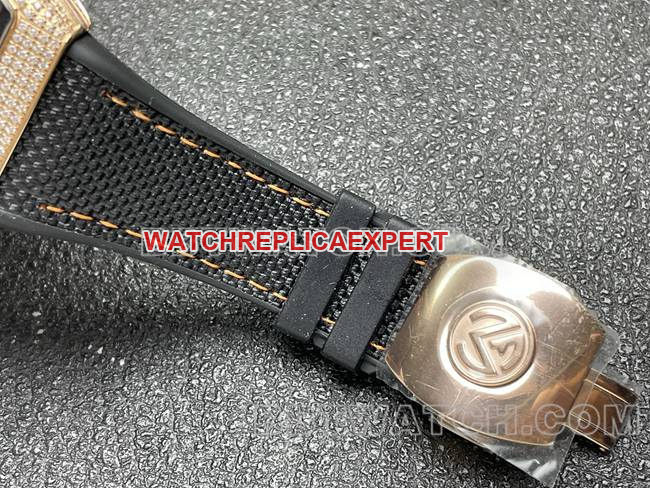 top-tier watch V45 Franck Muller ABF factory diamond plate gold diamond case leather braceletbraceletlive photos