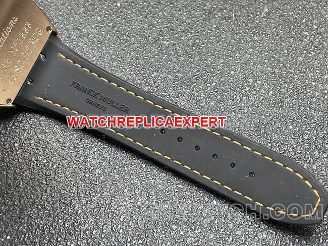 top-tier watch V45 Franck Muller ABF factory diamond plate gold diamond case leather braceletbraceletlive photos