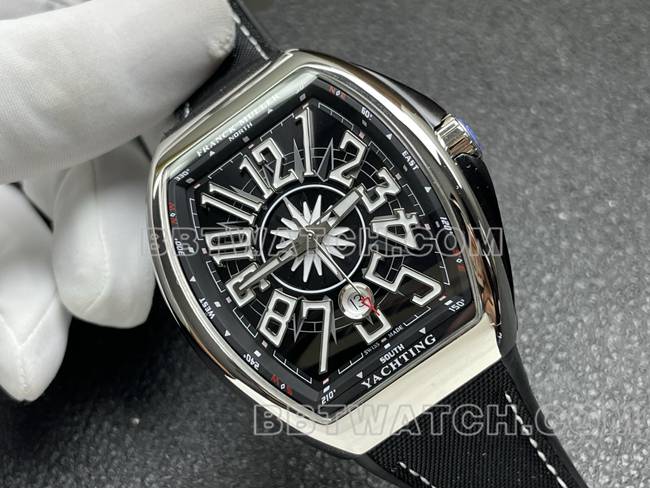 watch V45 Franck Muller ABF factory black dial leather braceletfront live photo