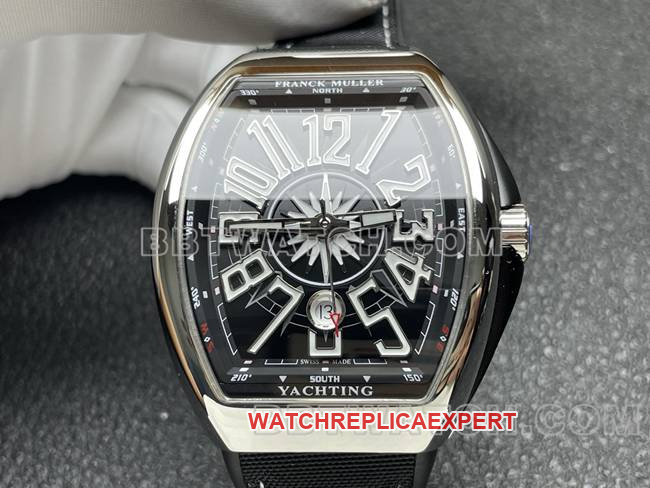 watch V45 Franck Muller ABF factory black dial leather braceletfront live photo