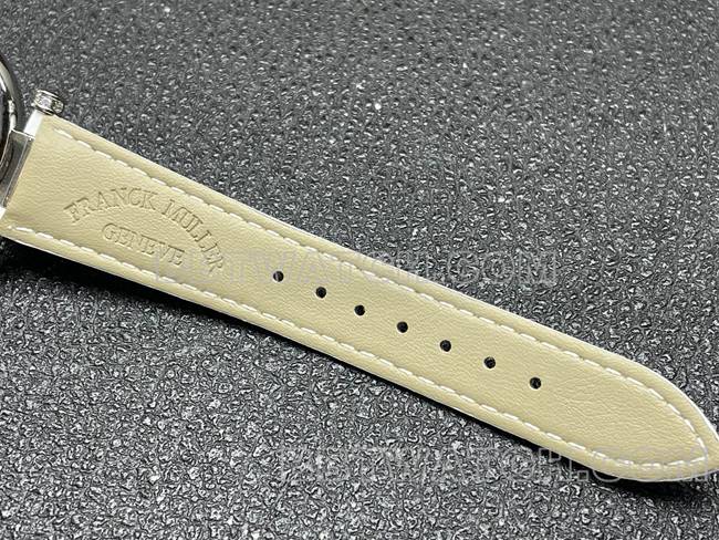 Frank Muller optimal watch quartzABF factory diamond bezel white leather braceletbraceletlive photos