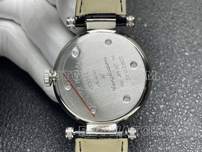 Frank Muller watch quartzABF factory diamond bezel black leather braceletcaseback live photo