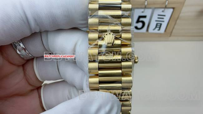 top-tier watch VS FactoryRolexDay-Date gold plate steel braceletbraceletlive photos