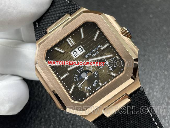 top-tier watch P1 factory Patek PhilippeCUBITUS brown plate rose gold5822P-001front live photo