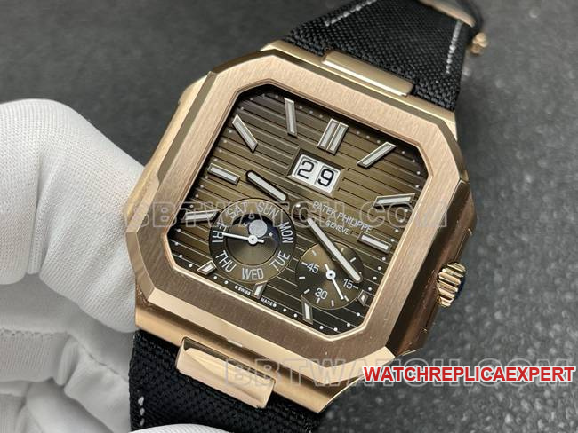 top-tier watch P1 factory Patek PhilippeCUBITUS brown plate rose gold5822P-001front live photo