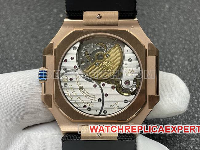 top-tier watch P1 factory Patek PhilippeCUBITUS brown plate rose gold5822P-001caseback live photo