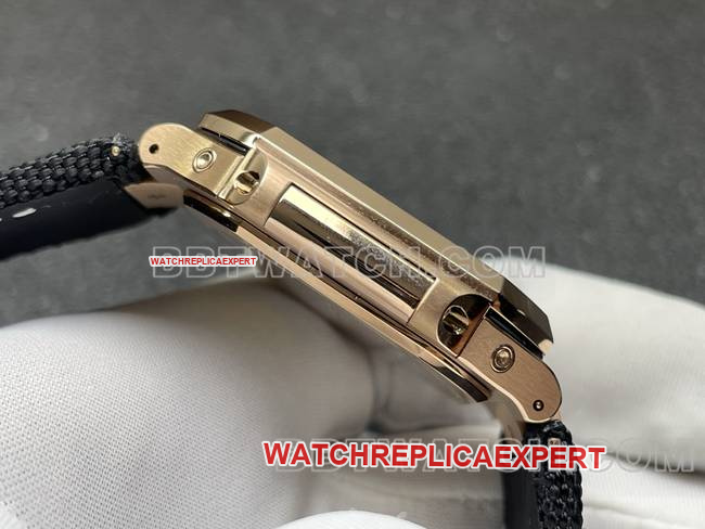 collectible watch P1 factory Patek PhilippeCUBITUSblack dialrose gold5822P-001side live photo