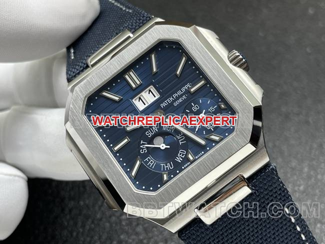1:1replica watch P1 factory Patek PhilippeCUBITUSblue dial5822P-001front live photo