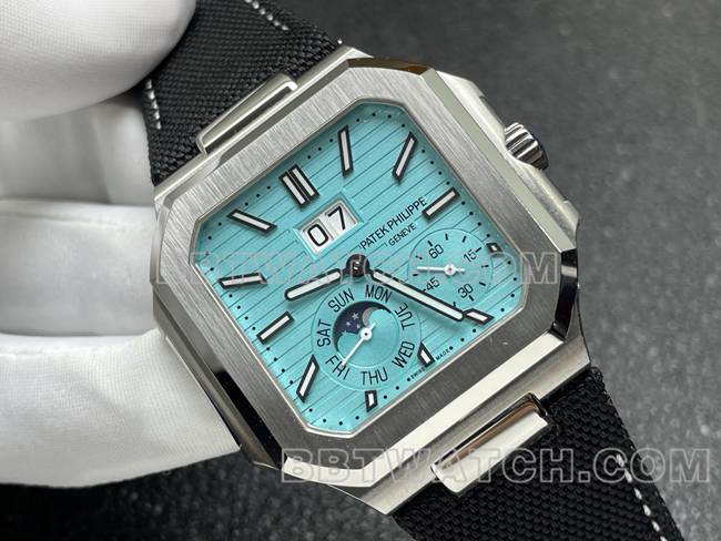 watch P1 factory Patek PhilippeCUBITUS light blue dial5822P-001front live photo
