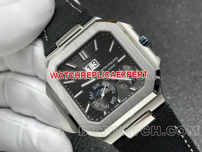 collectible watch P1 factory Patek PhilippeCUBITUSblack dial5822P-001front live photo