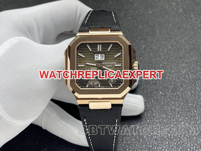top-tier watch P1 factory Patek PhilippeCUBITUS brown plate rose gold5822P-001front live photo
