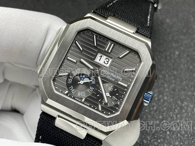 collectible watch P1 factory Patek PhilippeCUBITUSblack dial5822P-001front live photo