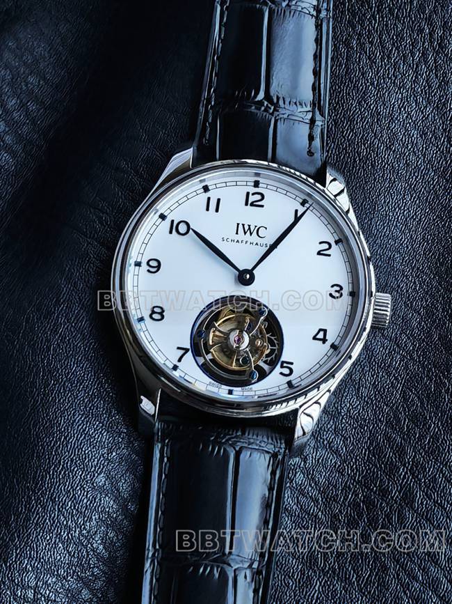 top-tier watch TUR factory IWC Portugal white dialtourbillonfront live photo