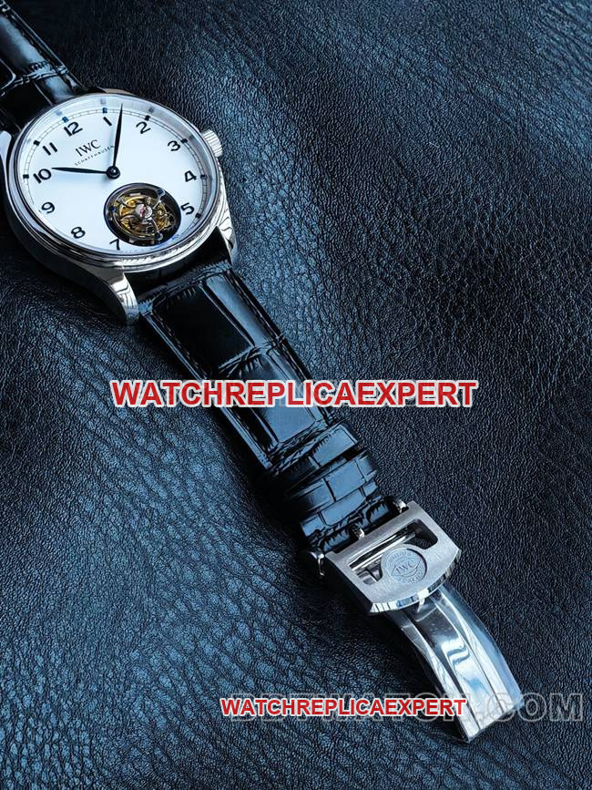 top-tier watch TUR factory IWC Portugal white dialtourbillonfront live photo