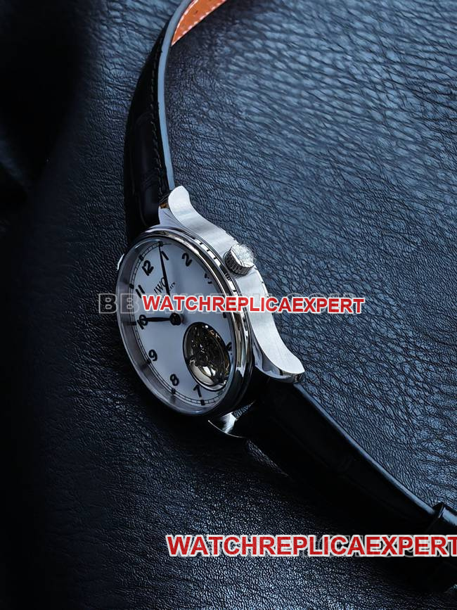 top-tier watch TUR factory IWC Portugal white dialtourbillonside live photo