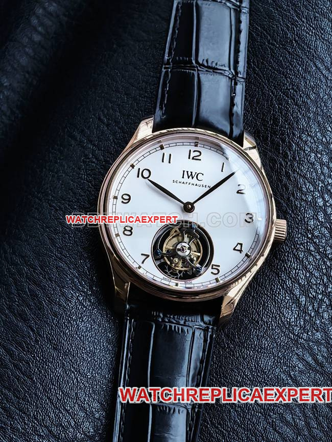collectible watch TUR factory IWC Portugal rose goldwhite dialtourbillonfront live photo