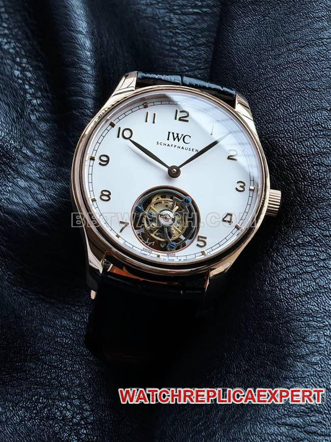 collectible watch TUR factory IWC Portugal rose goldwhite dialtourbillonfront live photo