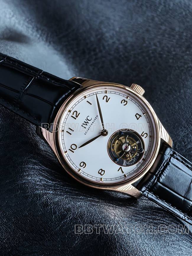collectible watch TUR factory IWC Portugal rose goldwhite dialtourbillonfront live photo