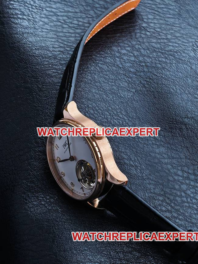 collectible watch TUR factory IWC Portugal rose goldwhite dialtourbillonside live photo