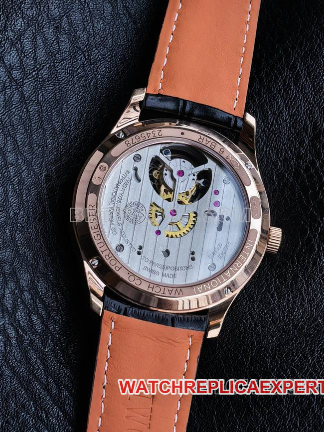 collectible watch TUR factory IWC Portugal rose goldwhite dialtourbilloncaseback live photo