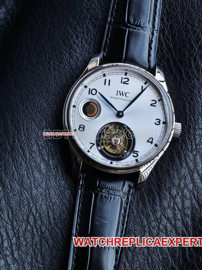 watch TUR factory IWC Portugal white dialtourbillonfront live photo