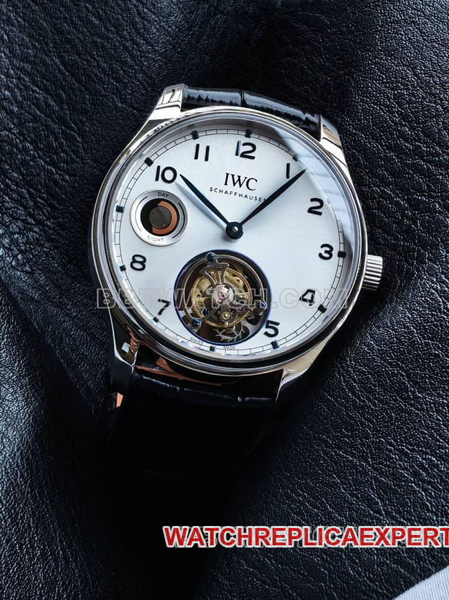 watch TUR factory IWC Portugal white dialtourbillonfront live photo