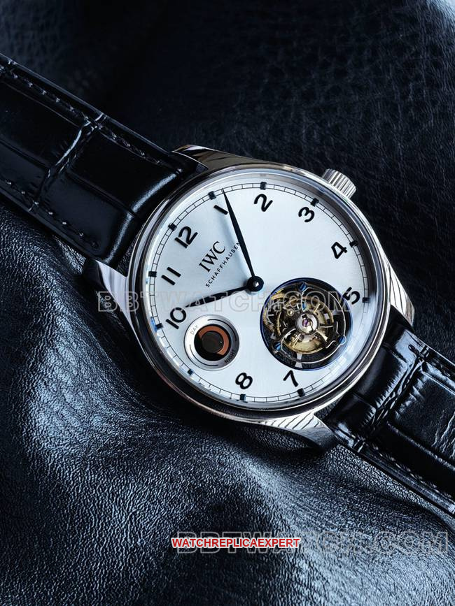 watch TUR factory IWC Portugal white dialtourbillonfront live photo