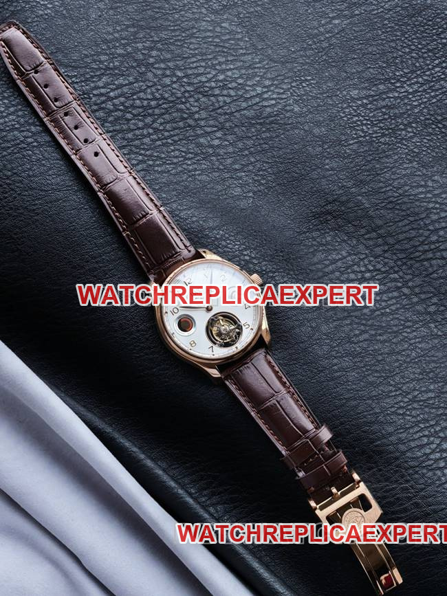 collectible watch tur factory IWC portugal rose goldwhite dialtourbillonfront live photo